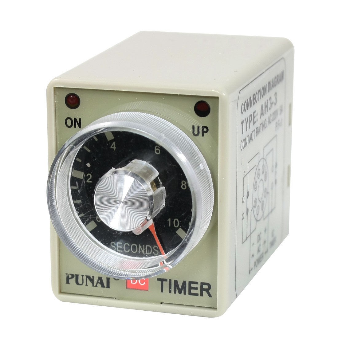 AH3-3 DC 24V 8 Pins DPDT 0-10 Seconds 10Sec Power on Delay Timer Time Relay