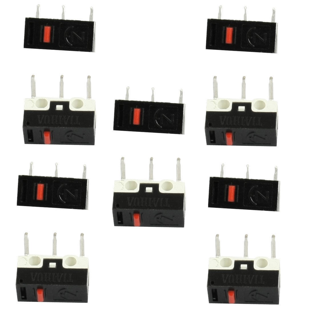 10 Pcs AC 125V 1A 1NO + 1NC Momentary Push Button SPDT Micro Switches