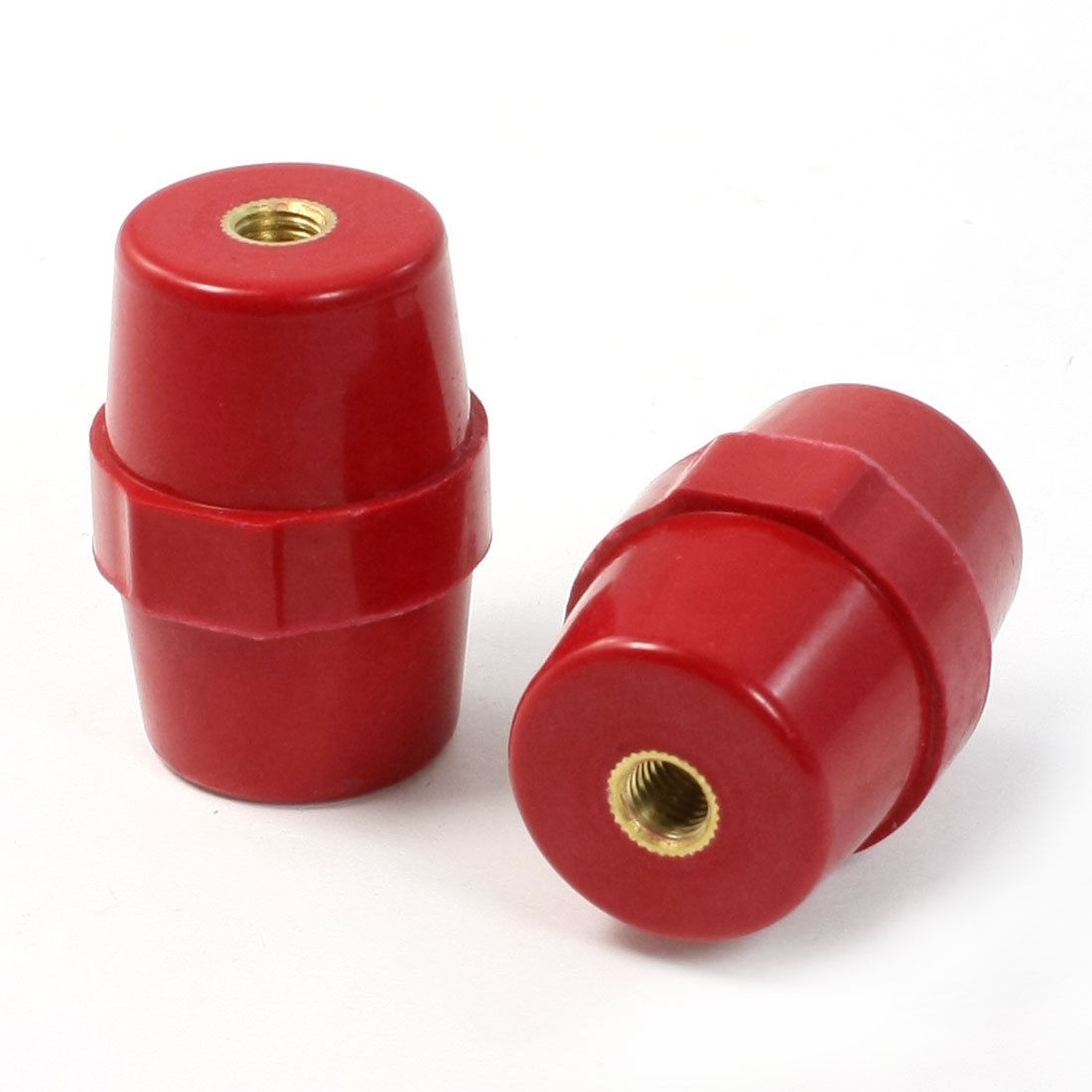 8mm Diameter 14mm Depth Brass Thread 2" Height Busbar Insulator Support 2Pcs