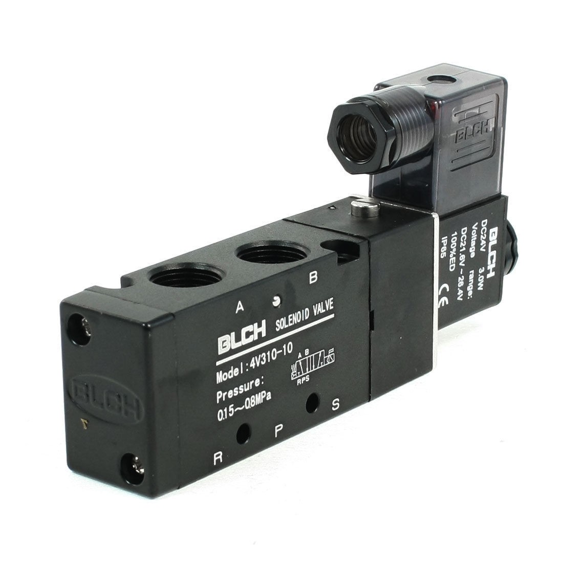 DC24V 3W Single Coil 2 Position 5 Ports Pt3 8" Electric Solenoid Valve