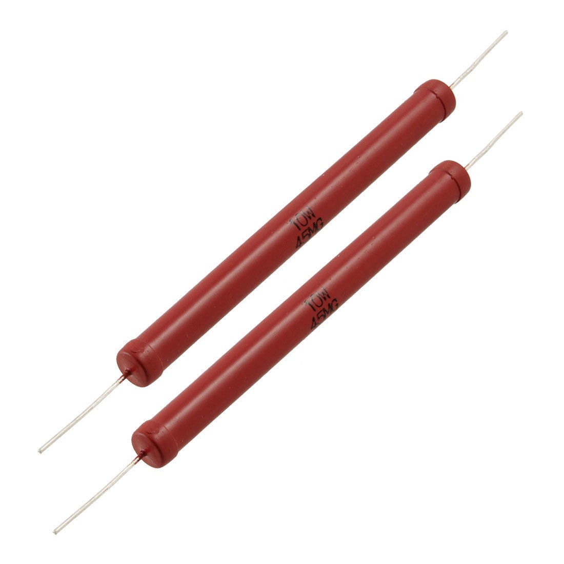 2 Pieces 10W Power Rating 45M Ohm 2% Glass Glaze High Voltage Resistor