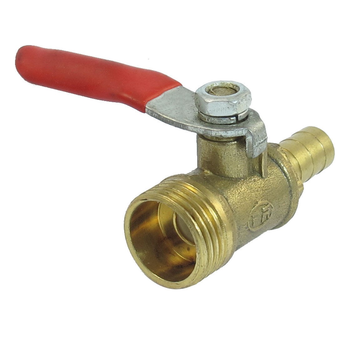 3/8"PT Male Threaded to 8mm Barb Hose Lever Handle Brass Ball Valve