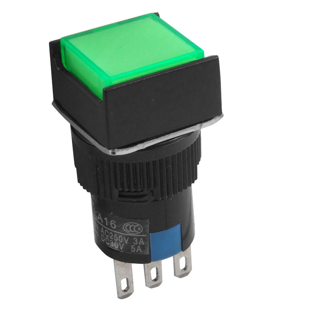 Green Square Momentary Push Button Switch AC 3A/250V DC 5A/30V Jravu