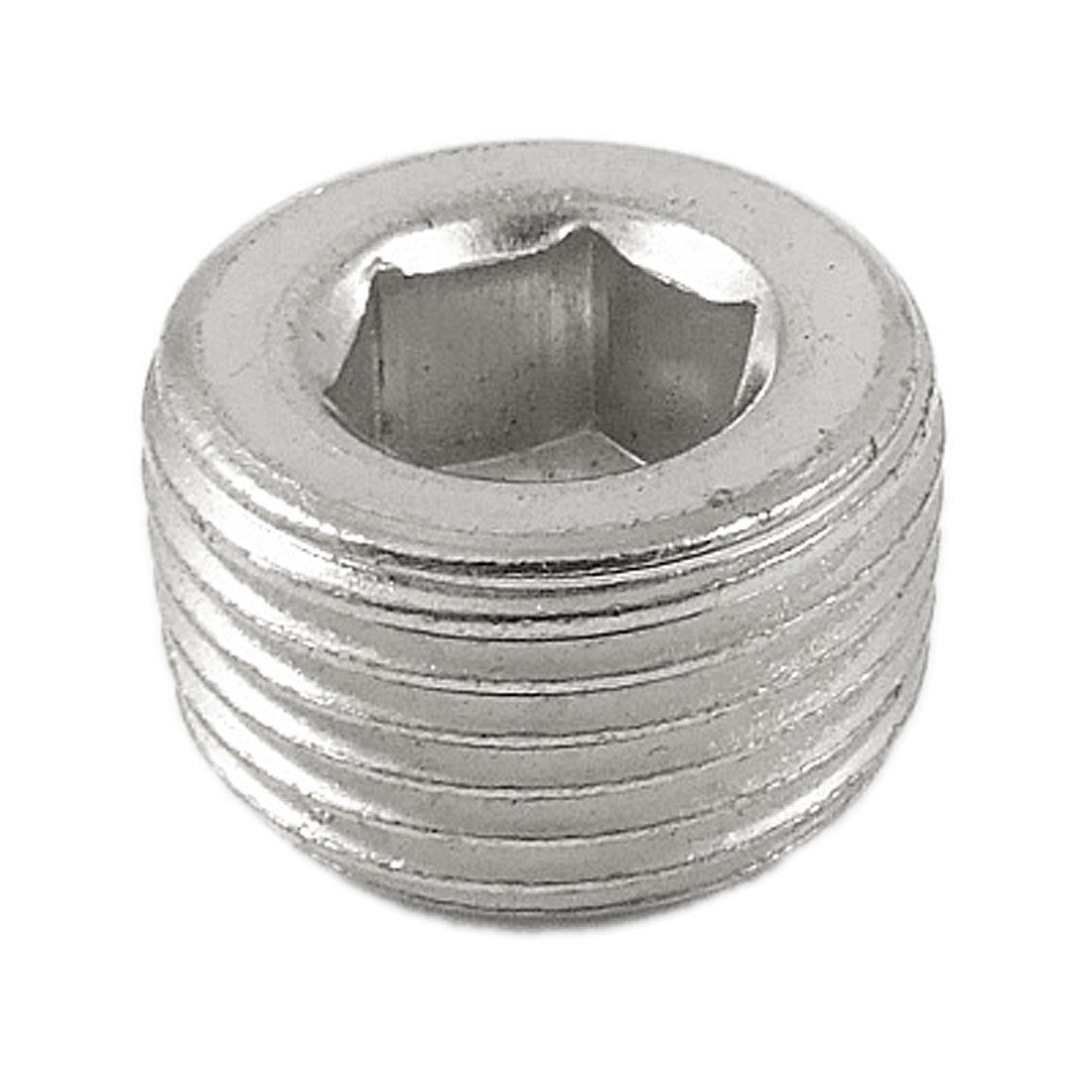 Internal Hex Head 21/32" Thread Dia Metal Plug Pipe Fitting