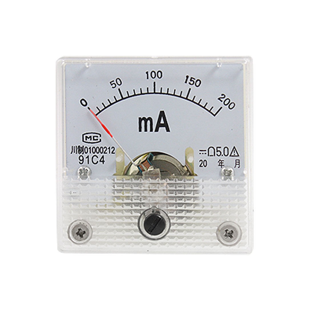 Class 5 Accuracy DC 0-200mA Current Panel Ammeter 91C4