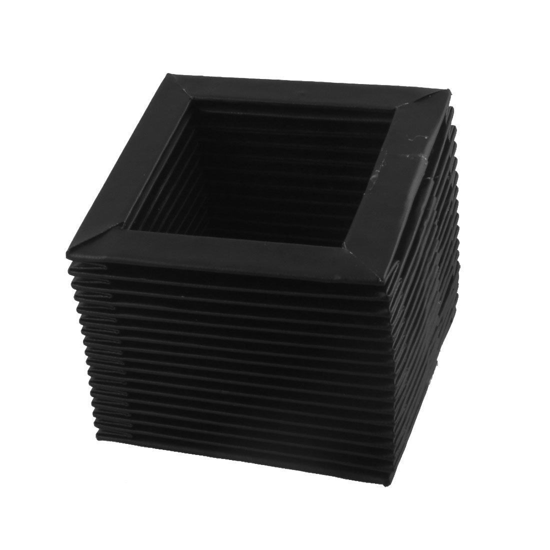 Black 100mm x 100mm x15mm Flexible Accordion Dust Cover for Machine