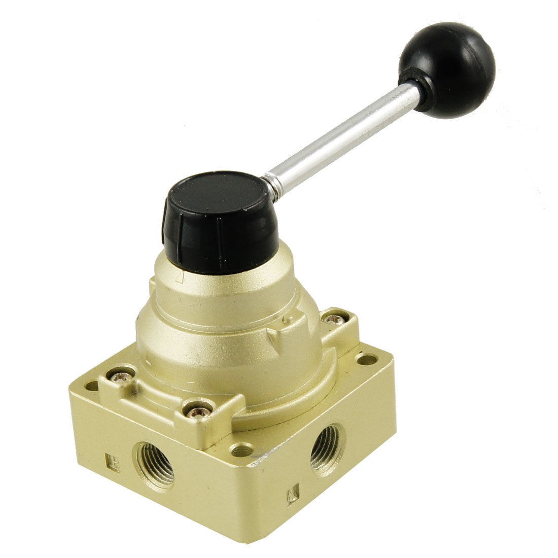 HV-02 1/4" Port Air Flow Control 3 Positions 4 Ways Hand Valve