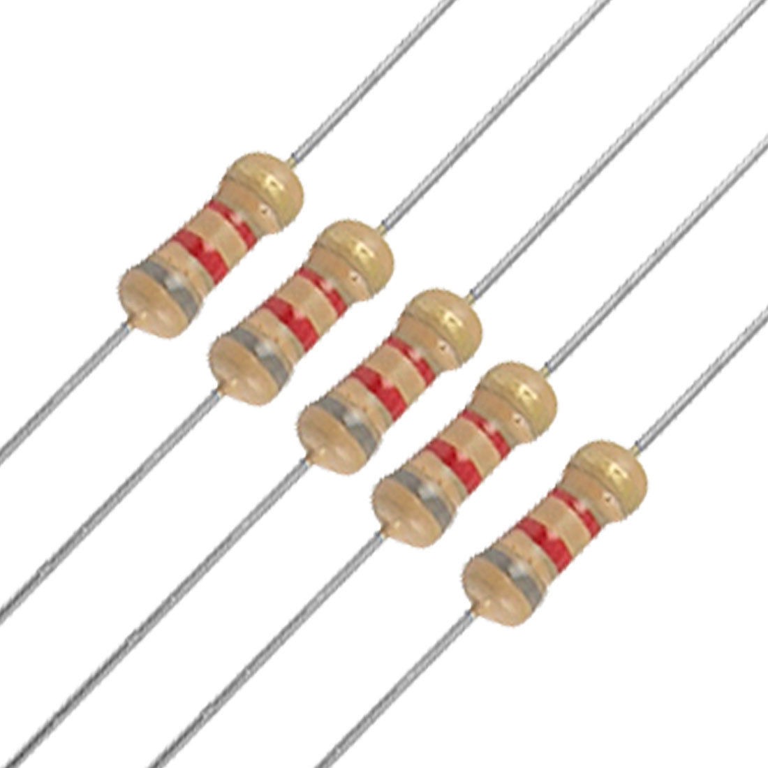 100 x 1/4W 250V 8.2K ohm 8K2 Carbon Film Resistor Through Hole