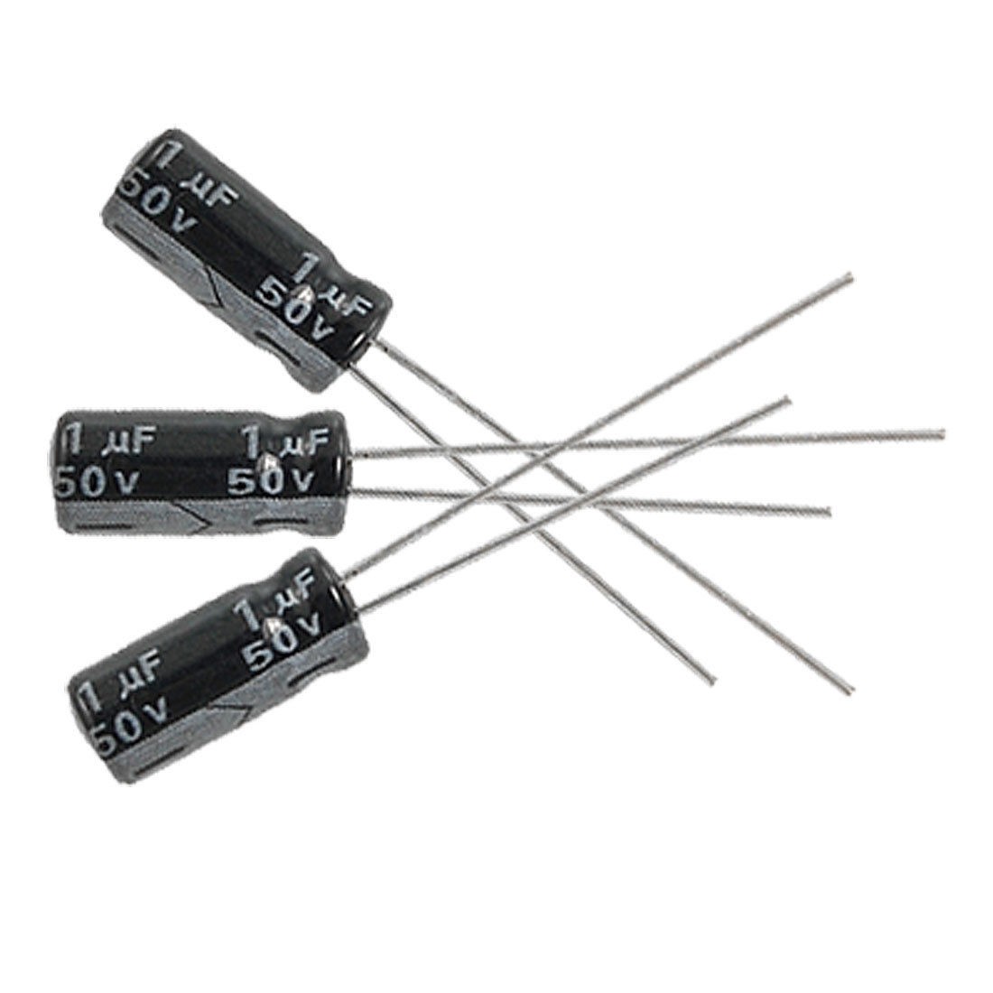 10 x 1uF 50V 105C Radial Electrolytic Capacitor 5x11mm