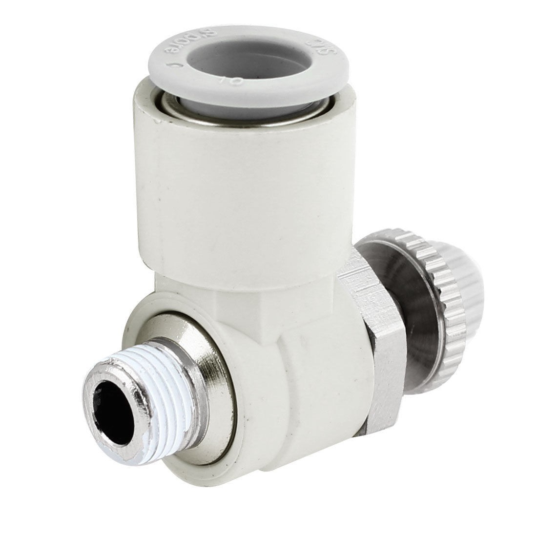 Pneumatic Air Valve Push in Connector Flow Control Fitting for 10mm Tube