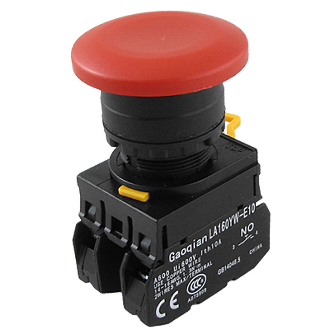 Momentary Action 1NC 1NO Red Mushroom Push Button Switch
