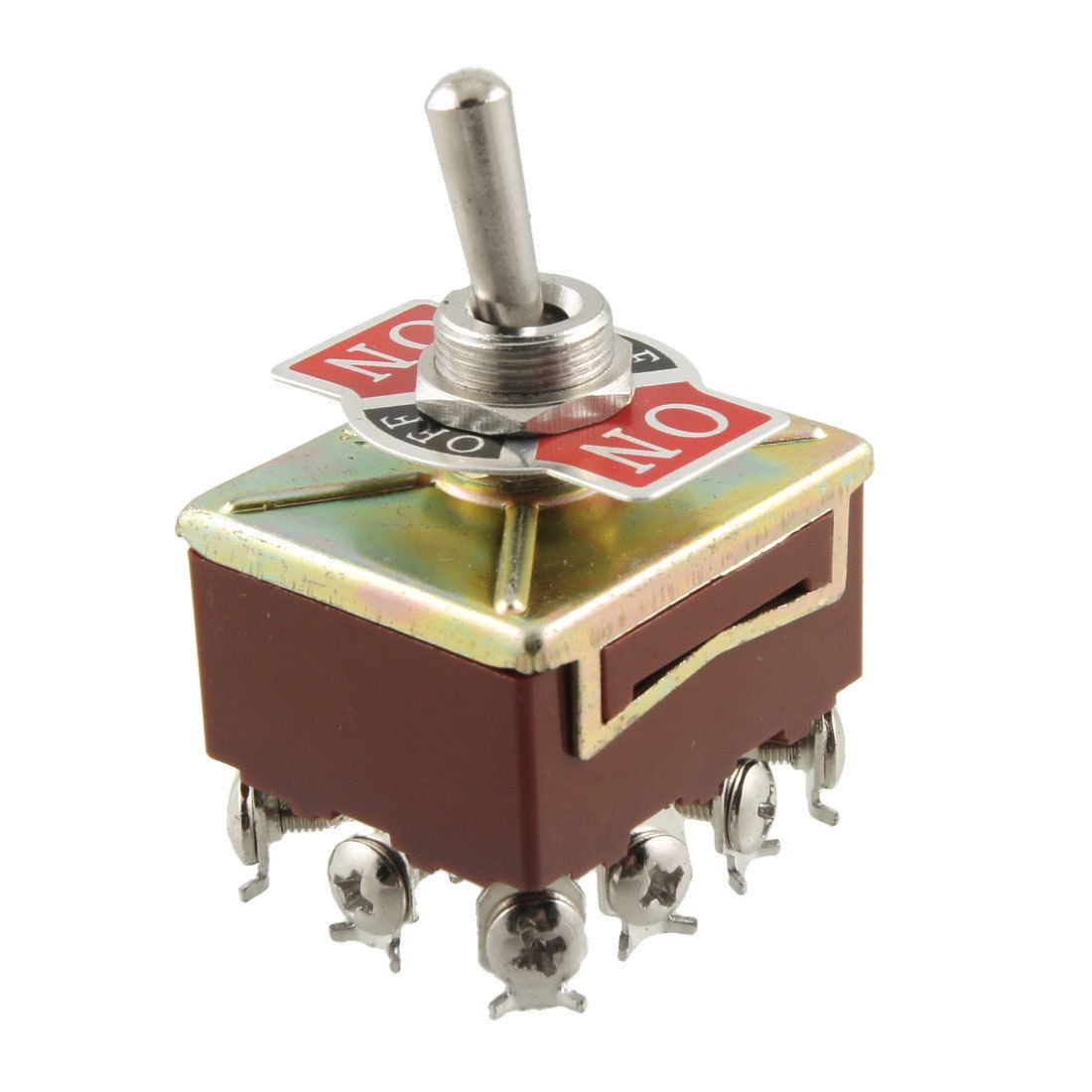 AC 15A/250V 10A/380V Screw Terminals On/Off/On 4PDT Toggle Switch