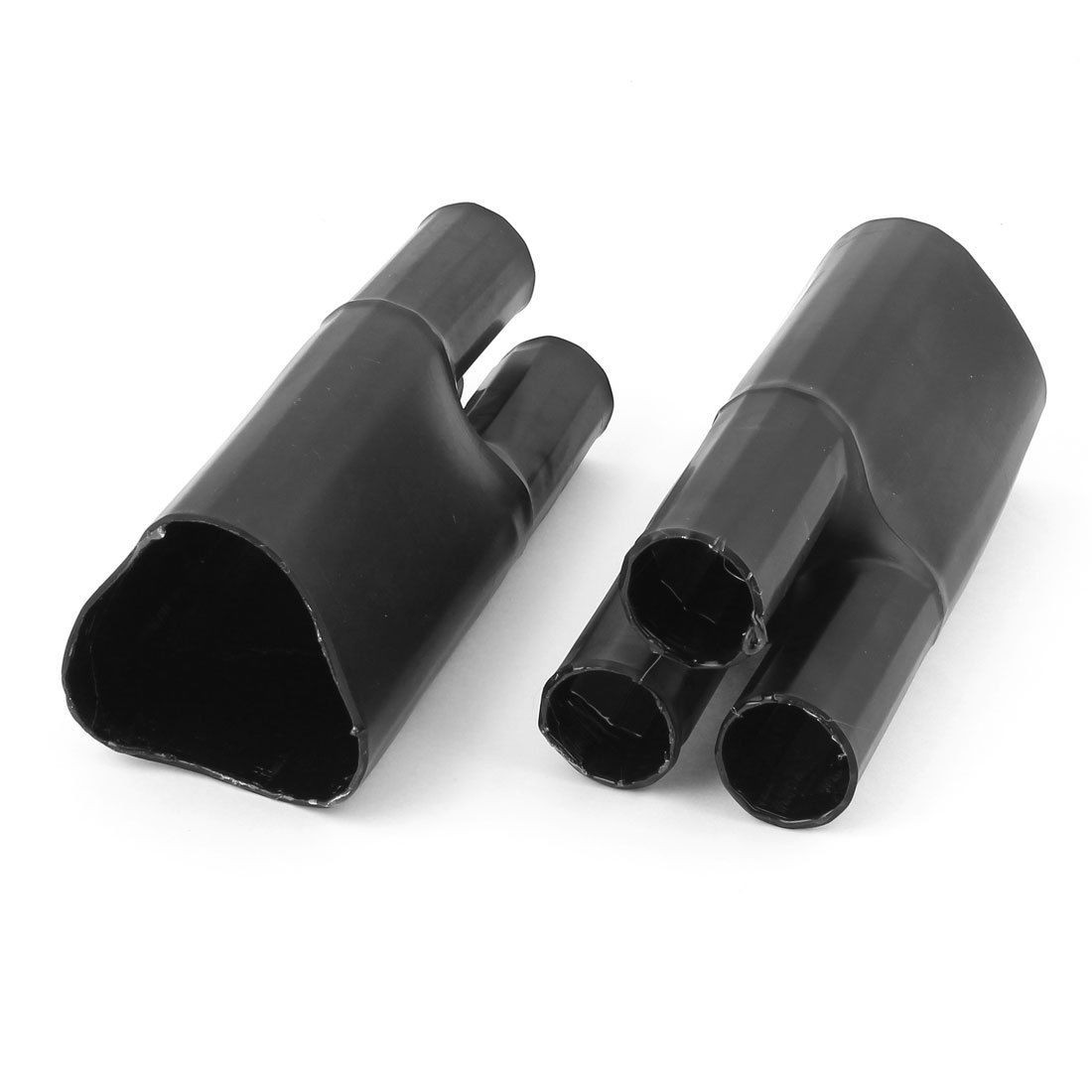 2pcs 70mm 32mm 3 Way Heat Shrink Breakout Boot Cable Jointing for 25 50MM2 Wire