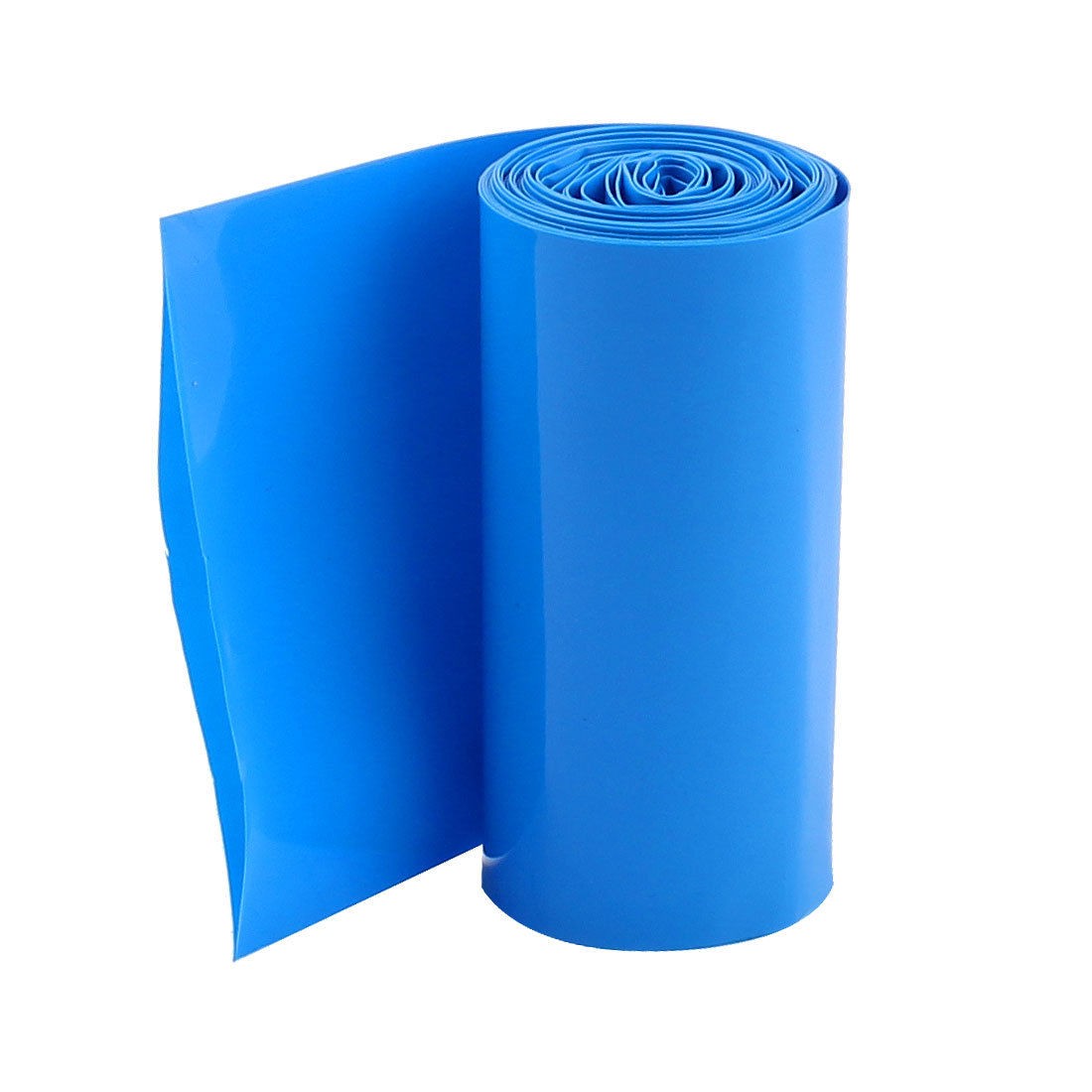 2meters 70mm Width PVC Heat Shrink Wrap Tube Blue for 4 x 18650 Battery Pack