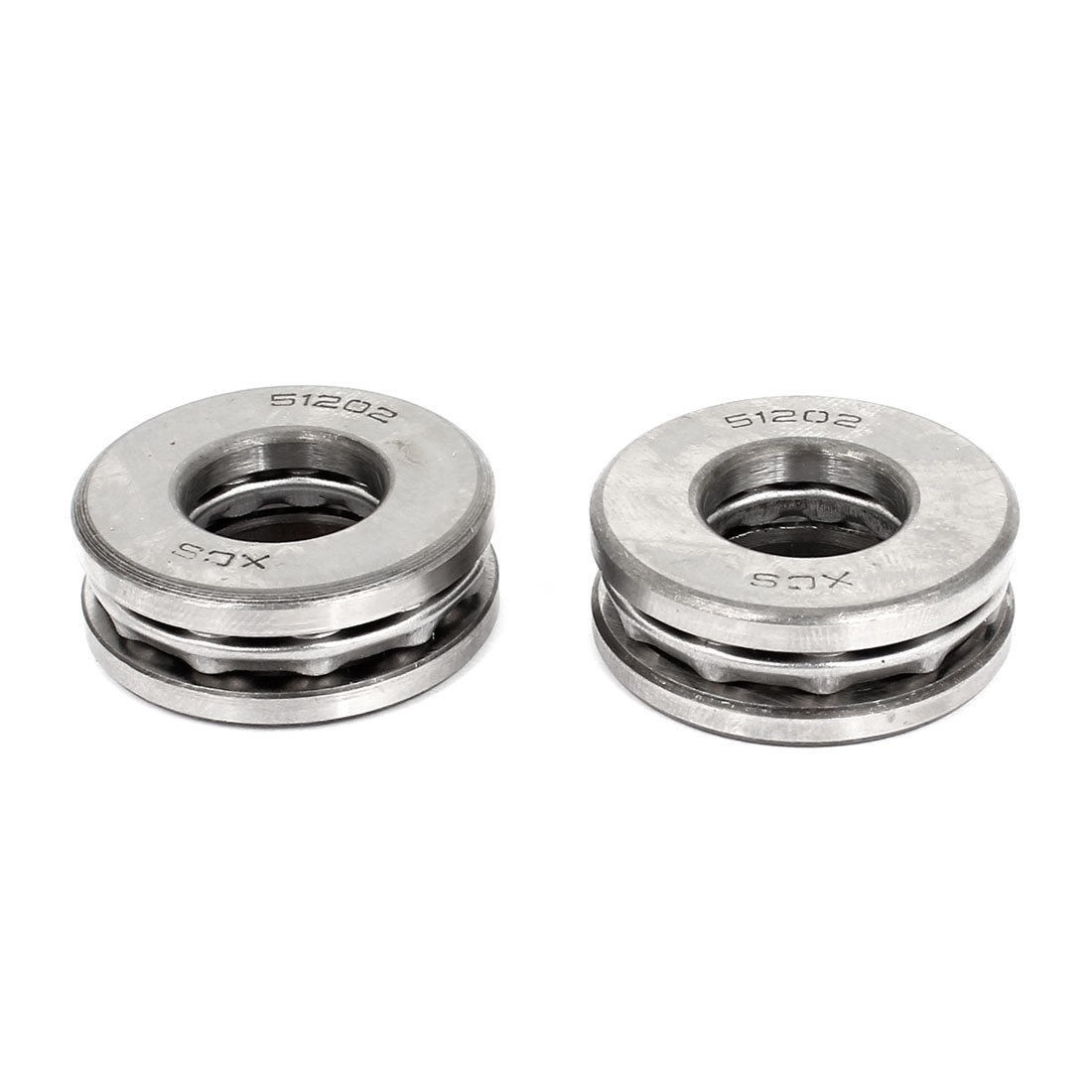 2 Pcs 51202 Carbon Steel Metric Single Thrust Ball Bearing 32mm x 15mm x 12mm