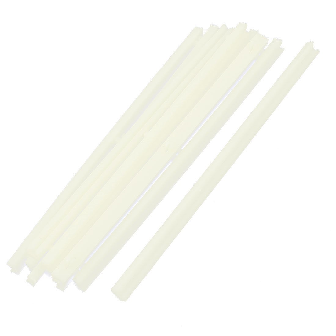 10pcs ABS Horizontal Mounting PCB Board Card Guide Rail Slot Rod Bar 7.5" 190mm