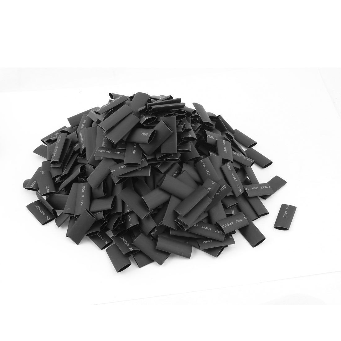 Black 8mm Dia 2 1 Polyolefin Heat Shrink Tubing Shrinkable Tube 30mm 500pcs