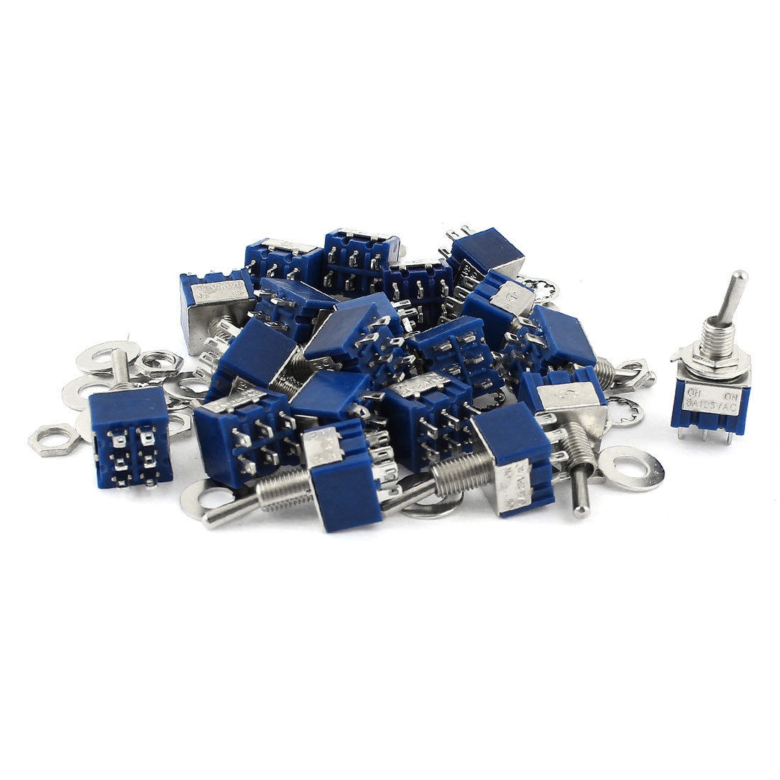 AC125V 6A DPDT on on 2 Positions 6 Pin Latching Miniature Toggle Switch 20pcs