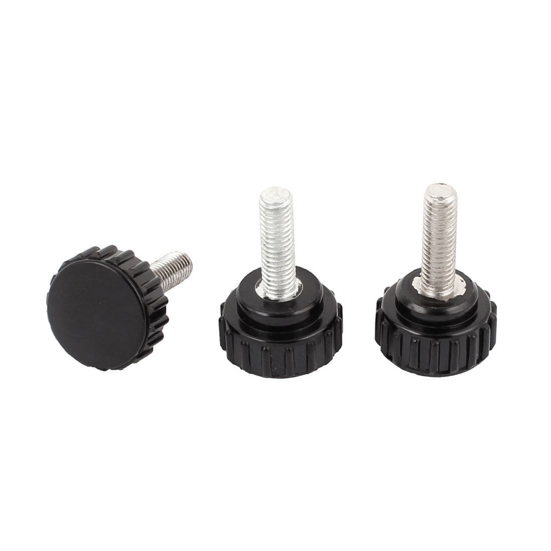 3 Pcs 22mm Dia Round Designed Head M6 x 20mm Thread Clamping Screw Knob