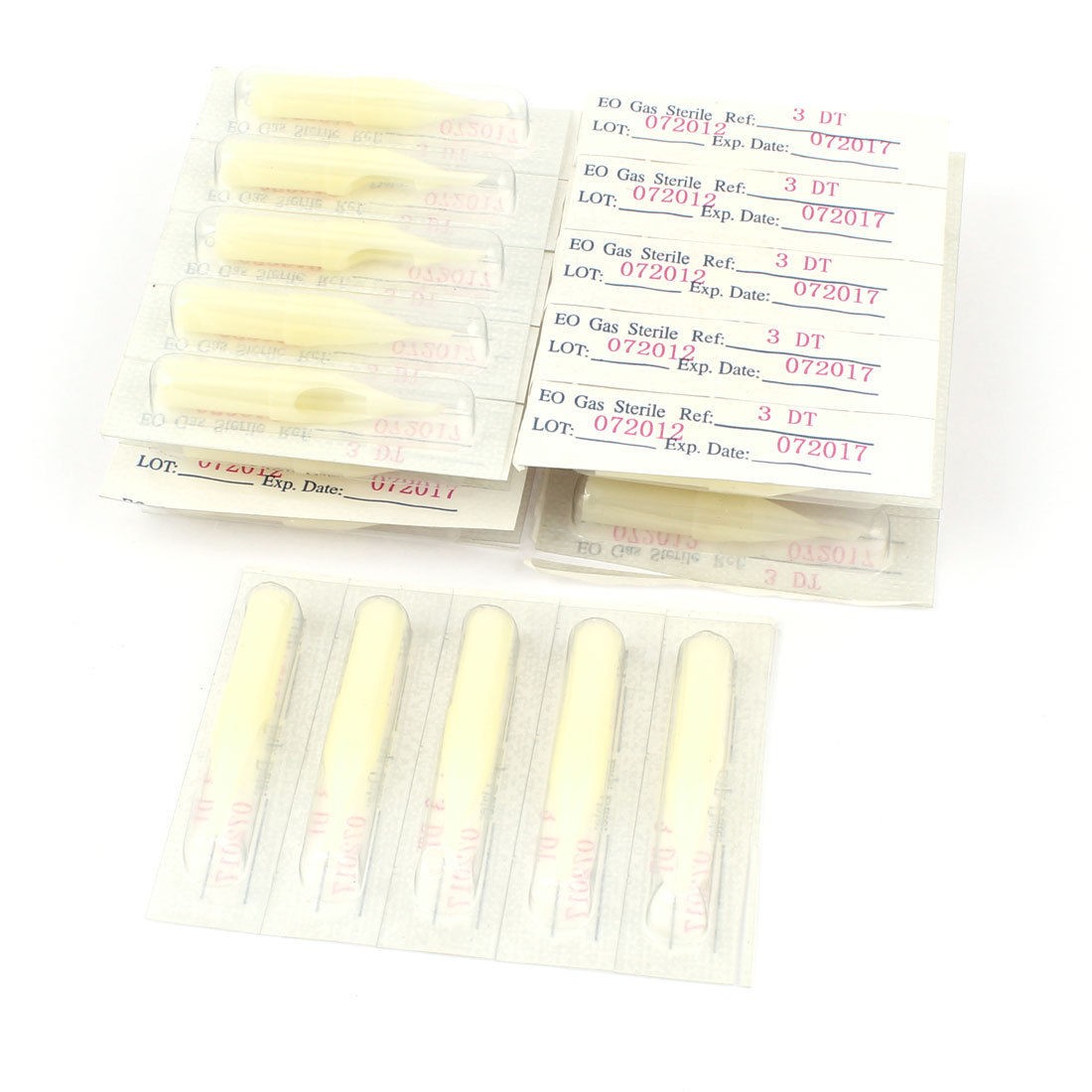 50 Pcs Disposable Tattoo Diamond Tip Tube Nozzle 3Dt White