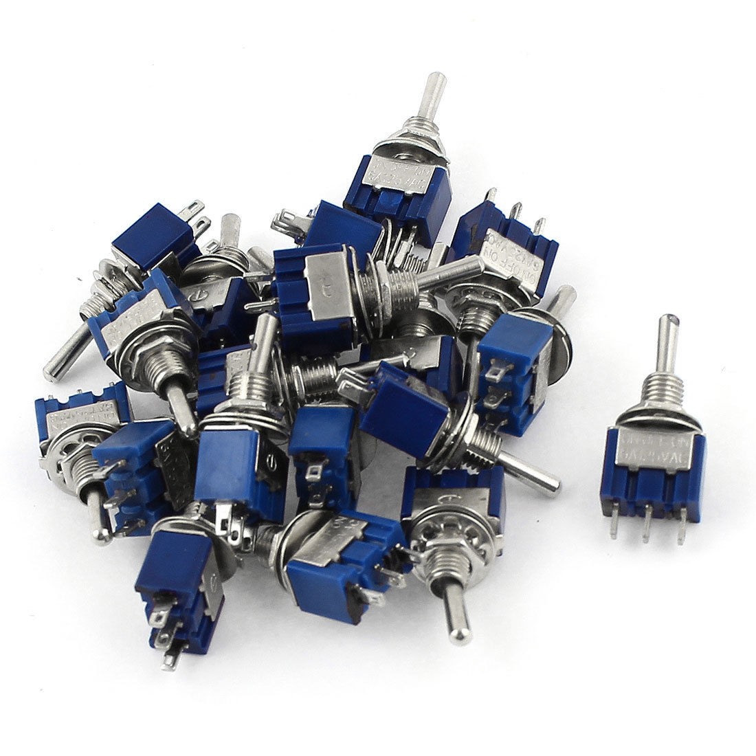 AC125V 6A SPDT on Off on 3 Pin Latching Miniature Toggle Switch 20pcs
