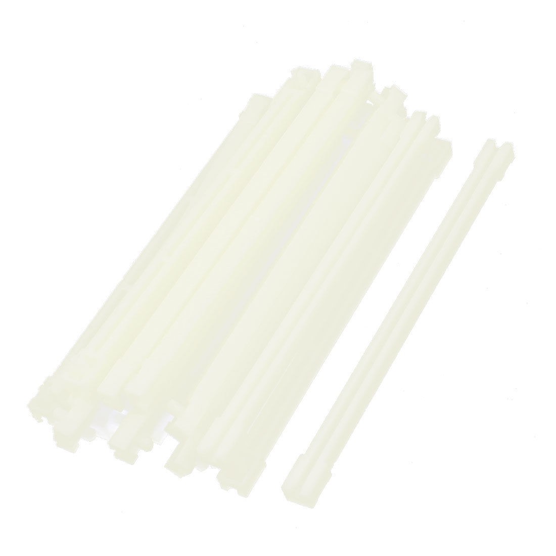 20pcs 6 4" 162mm Long ABS Horizontal PCB Board Card Guide Rail Slot Bar Rod