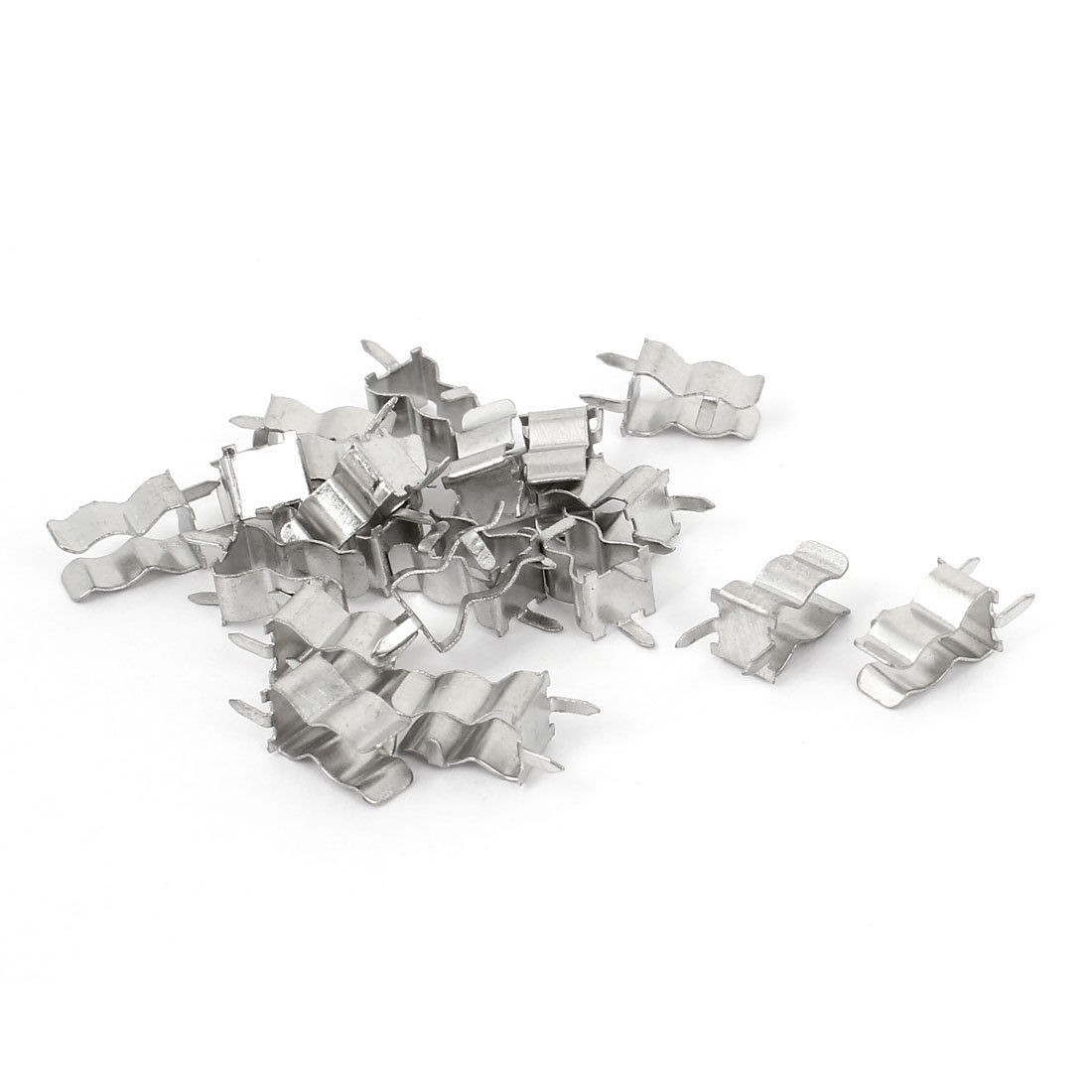 20 Pcs Silver Tone 5 x 20mm Fuse Clips Holder Bracket