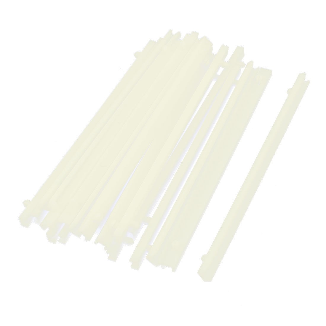 20pcs 6 5" 166mm Long ABS Horizontal PCB Circuit Board Card Guide Rail Slot Bar