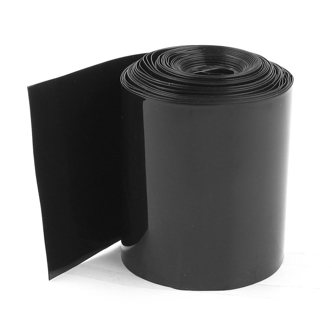 85mm 55mm PVC Heat Shrink Tubing Wrap Black 10M 33ft for 18650 Battery Pack