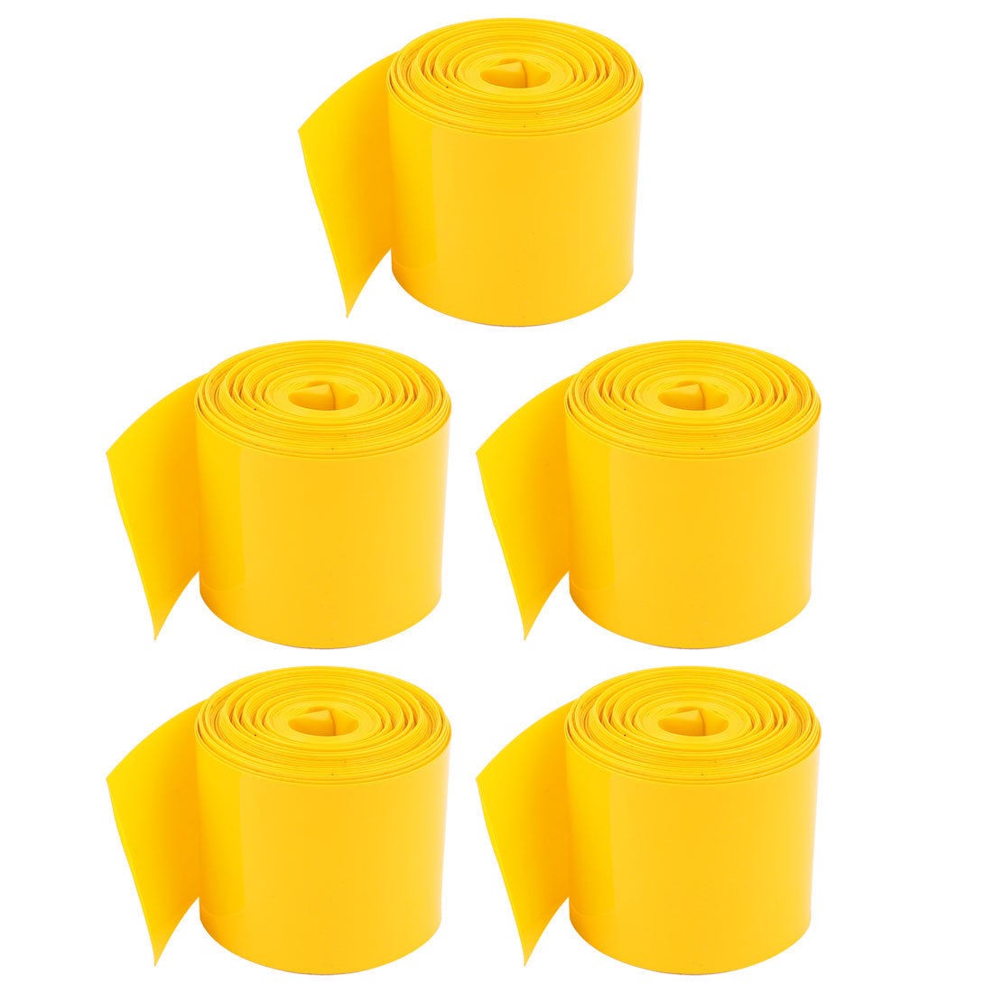 5pcs 29 5mm PVC Heat Shrink Tubing Yellow 2METER for 1 x 18650 Battery