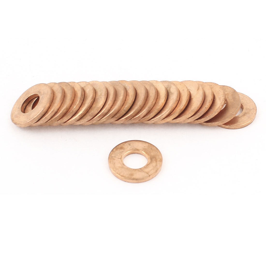 20pcs 8mm Inner Dia Copper Flat Washer Ring Line Seal Fitting Fasteners