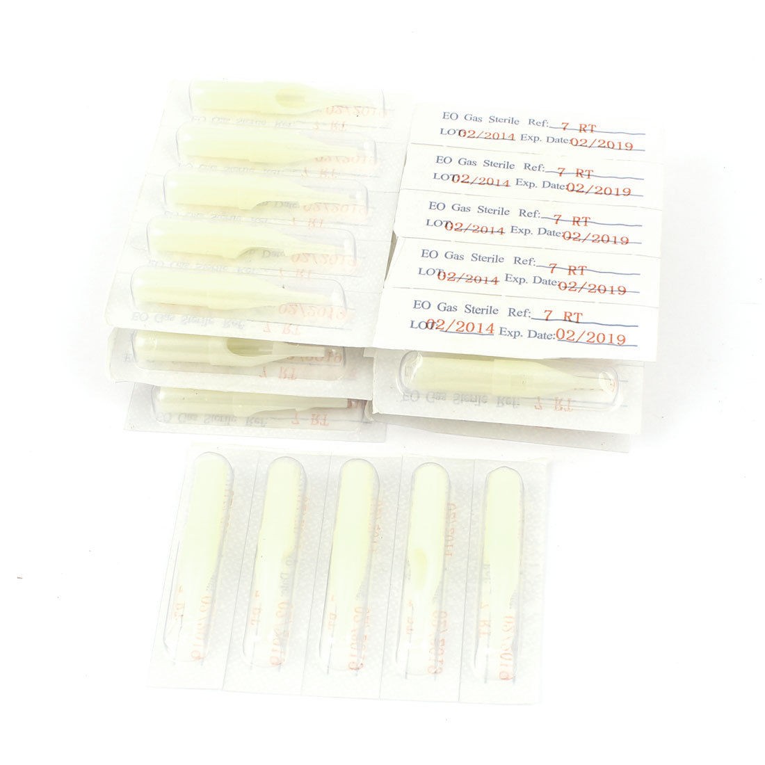 50 Pcs Disposable Tattoo Tip Tube Nozzle 7R White for Round Liner Shader Needles