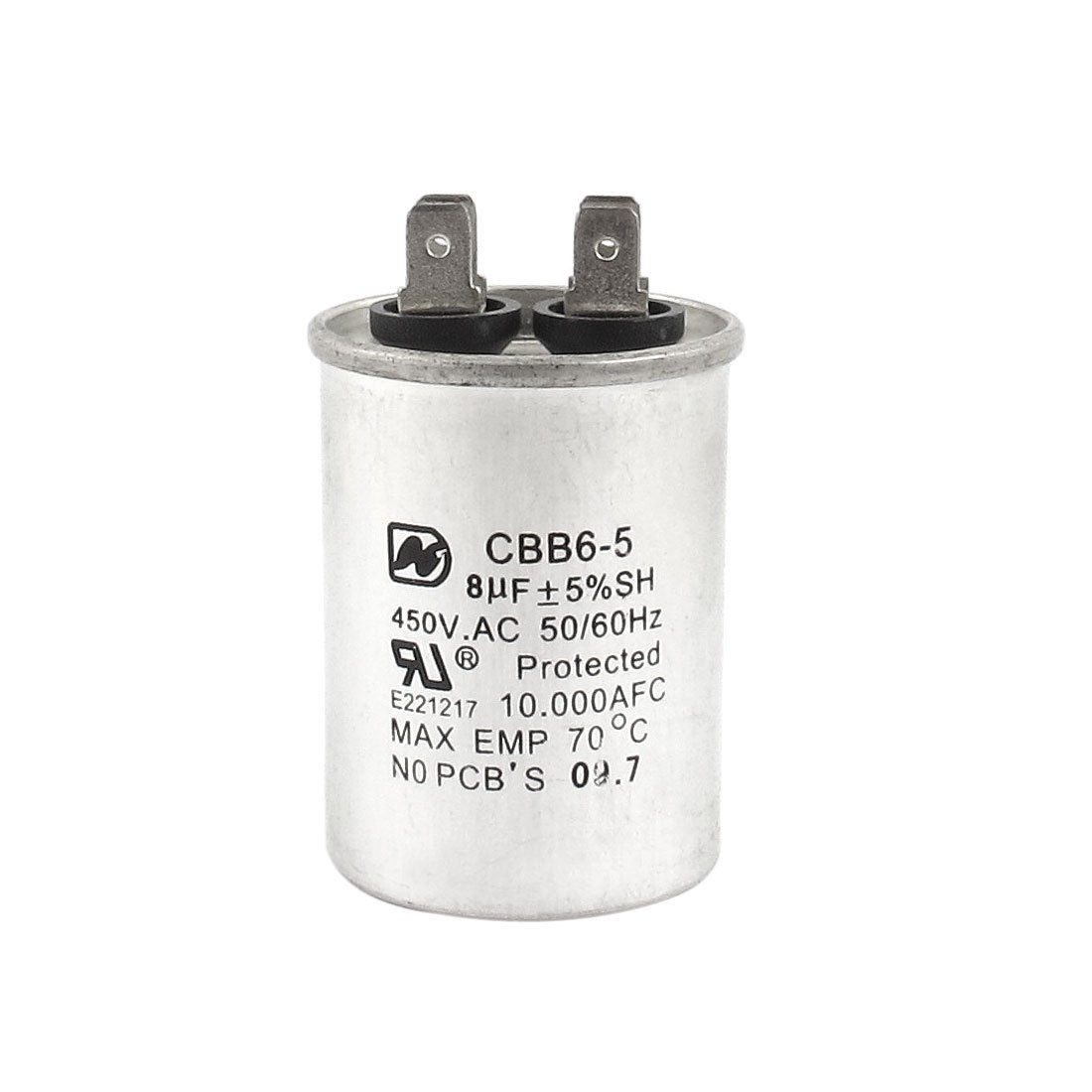AC450V 8uF 50 60Hz Polypropylene Film Motor Run Capacitor CBB65