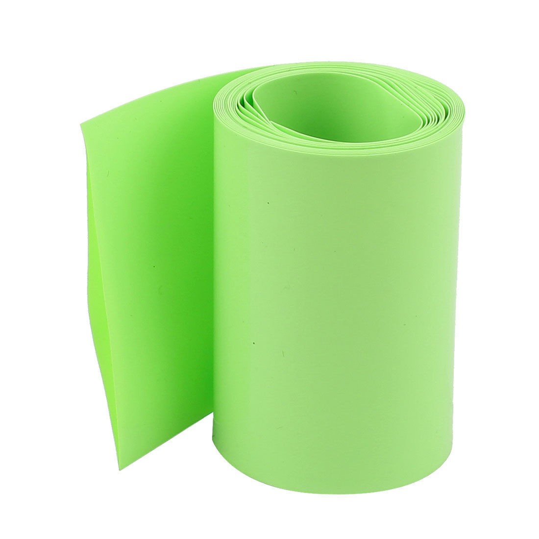 5M 64mm Width PVC Heat Shrink Wrap Yellow Green for AA Battery Pack