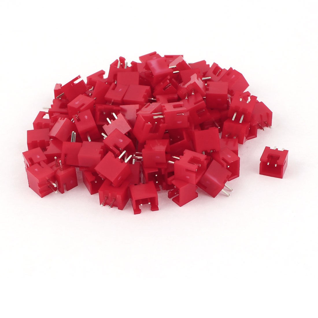 100pcs 2 54mm 2 Pin Single Row Straight DIP Female Pin Header Strip