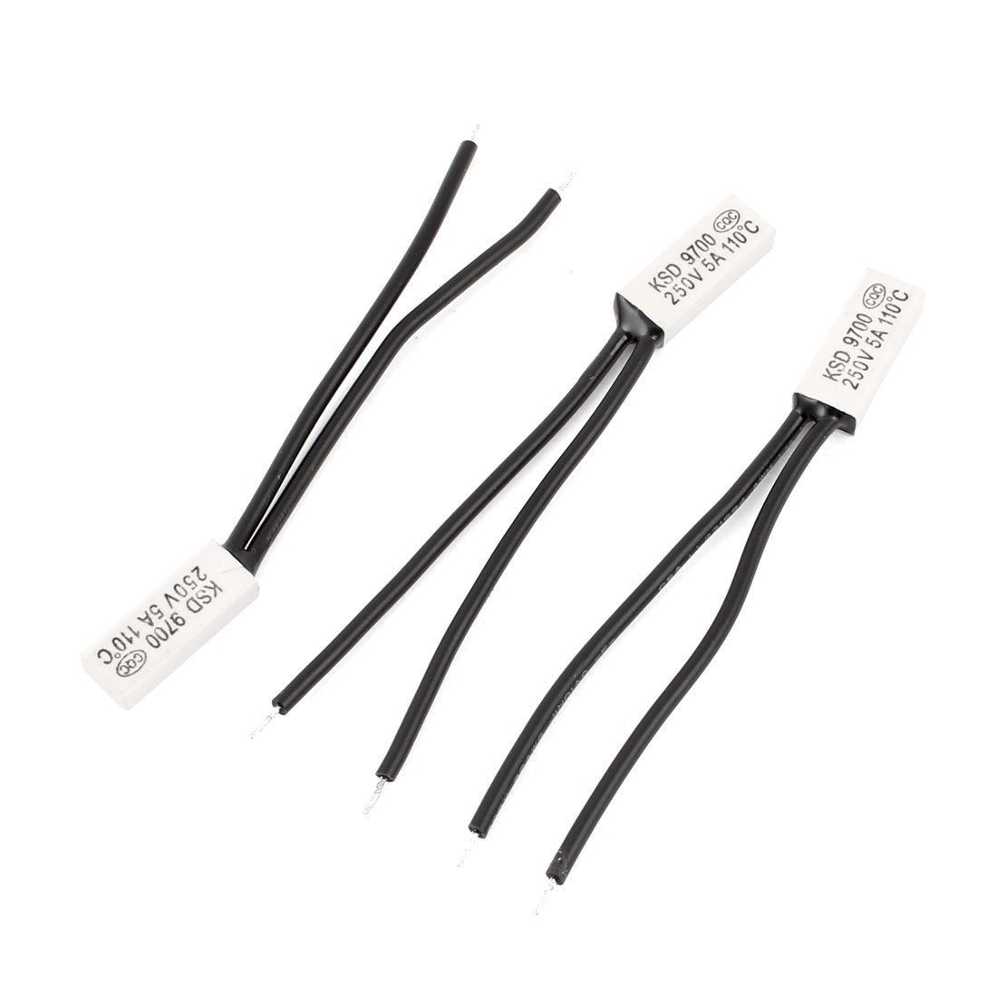 3pcs KSD9700 110 Celsius Thermostat Temperature Control Switch 250V 5A