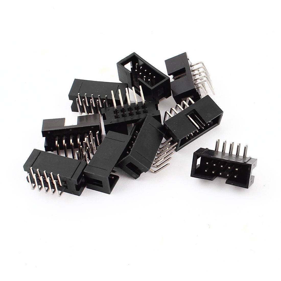 10pcs 90 Degree 10 Pin 2 Row 2 54mm Male JTAG Socket Connector Box Header