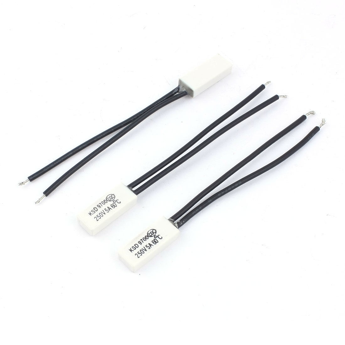 3pcs KSD9700 60 Celsius NO Bimetal Thermostat Temperature Control Switch 250V 5A