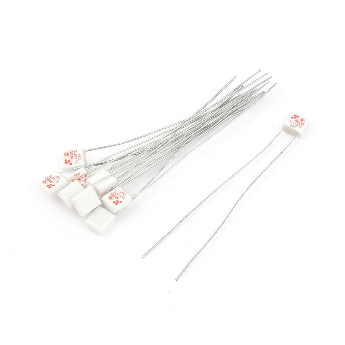 10 Pcs M20 115 Celsius Degree Motor Temperature Thermal Fuse 250V 2A
