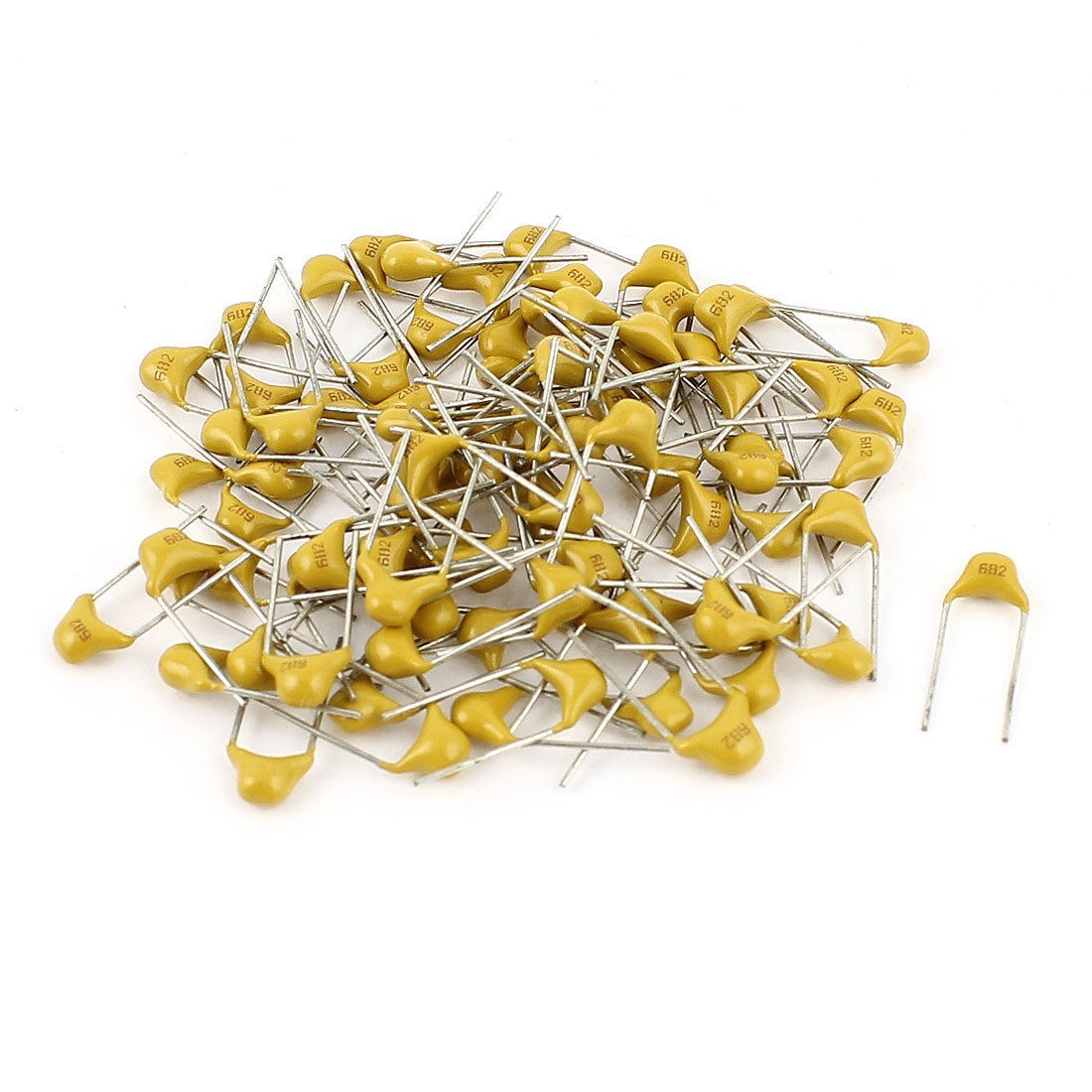 90pcs 682 6 8nF 10 50V Multilayer Monolithic Ceramic Capacitor 5 08mm Pitch