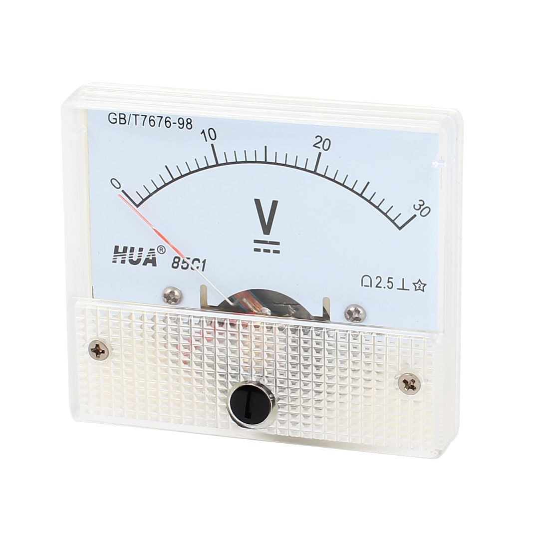 DC 0-30V Measuring Range Mount Panel Rectangle Analog Voltmeter Voltage Meter