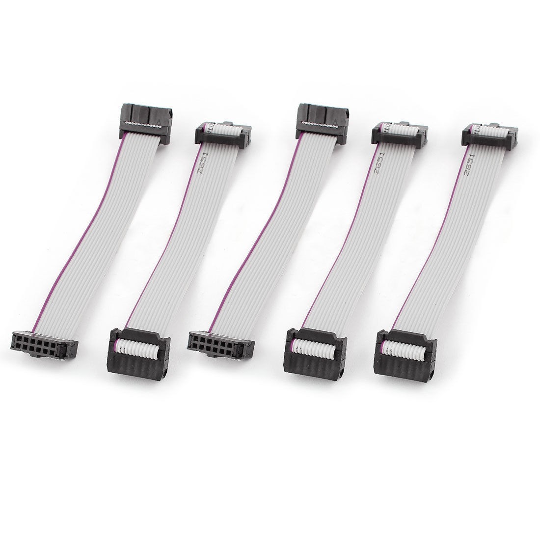5pcs IDC 12pin Hard Drive Extension Wire Flat Ribbon Cable Female Connector 10cm