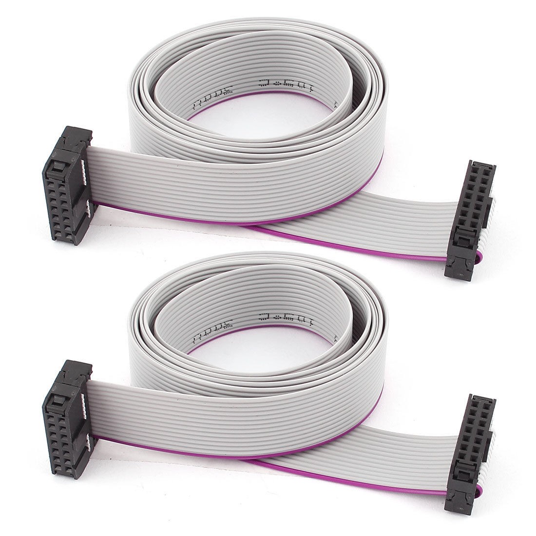 2pcs FC14P 14-Pin Arduino DIY IDC Socket Extension Flat Ribbon Cable Wire 100cm
