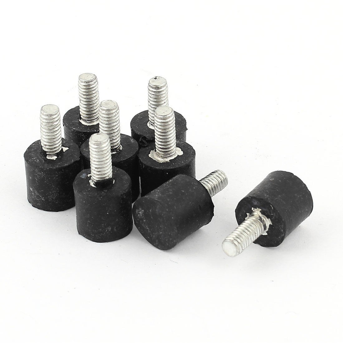 8pcs 3 8" x 3 8" Rubber Shock Absorber Vibration Isolator Mounts M4 x 10mm