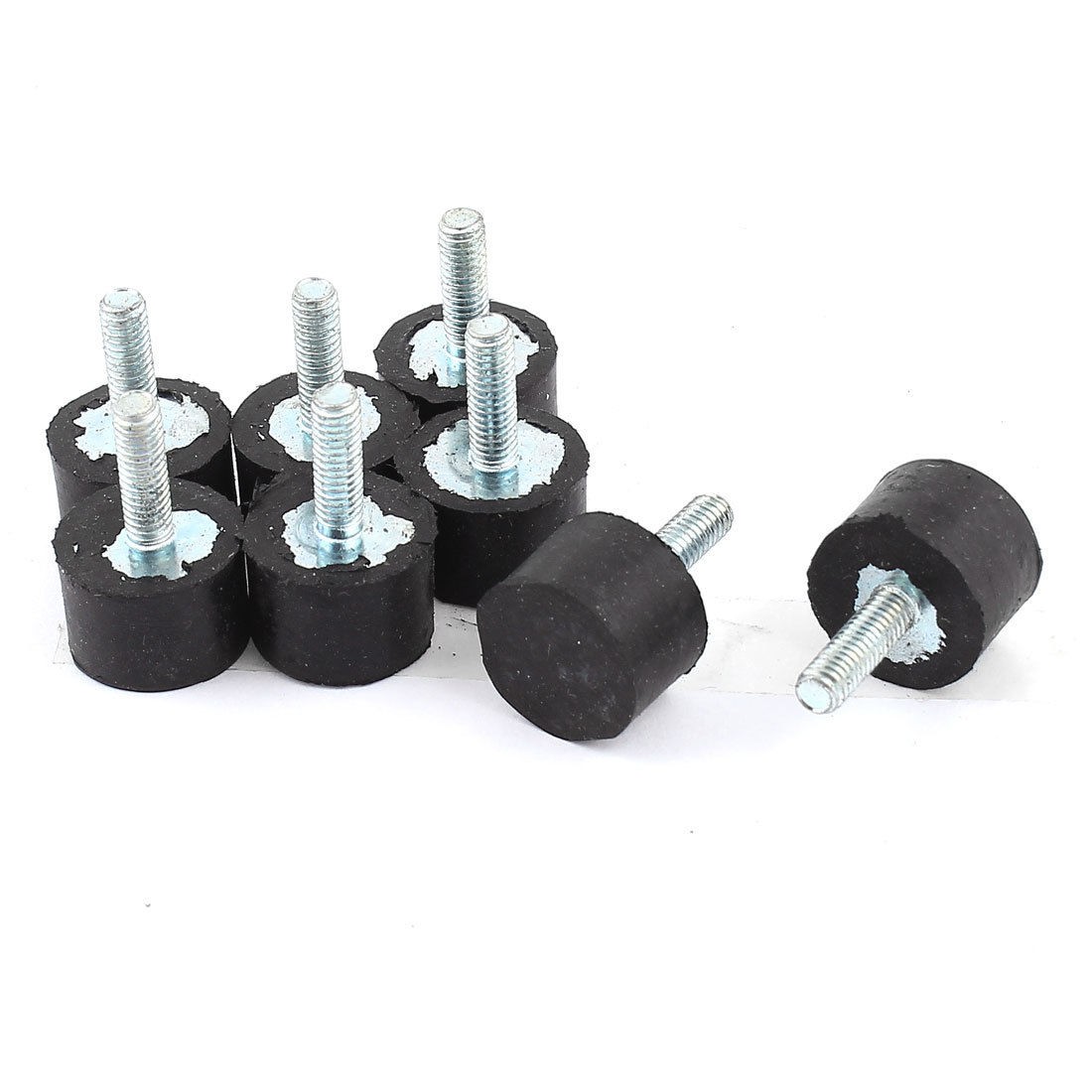 8pcs M4 x 12mm Male Thread Rubber Vibration Isolator Mount 5 8" x 3 8"