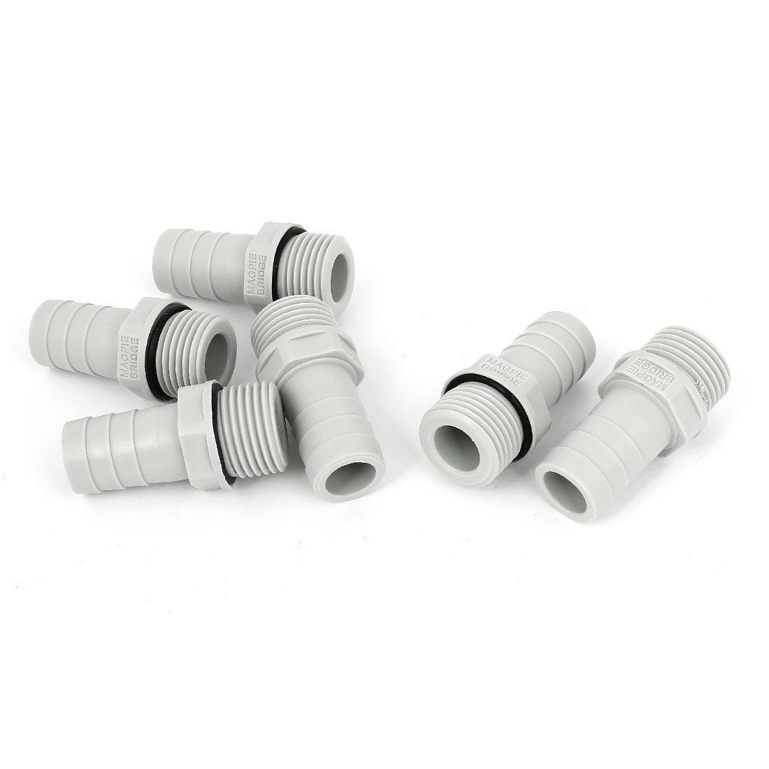 New 6pcs Pipe Fitting Coupler 1 2BSP Male Thread x 14mm Hose Barb Fuel Gas Water