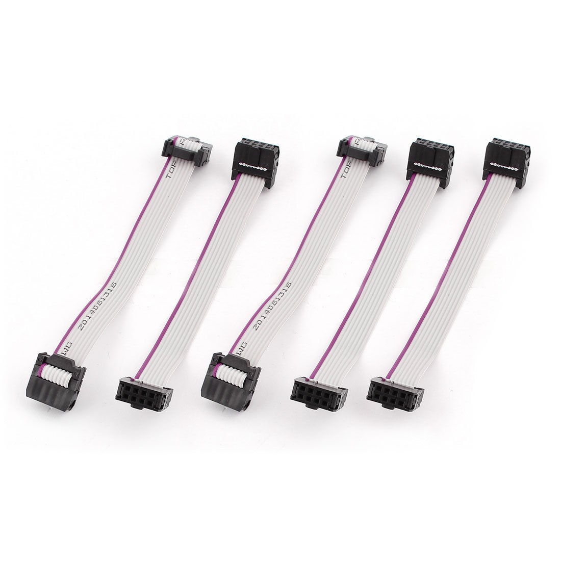 5pcs F/F IDC 8Pin Hard Drive Flat Ribbon Cable Connector 10cm for Motherboard