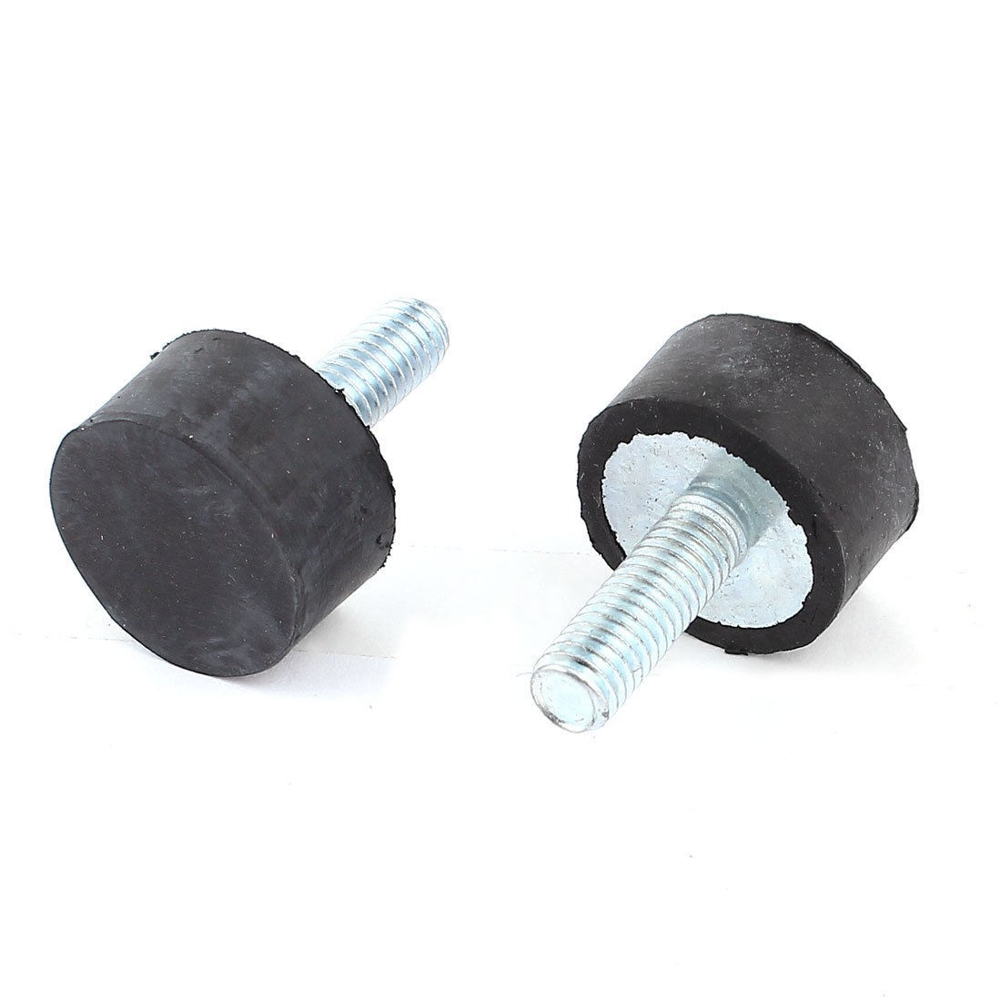 2pcs M6 x 18mm Male Thread Rubber Vibration Isolator Mounts 7 8" x 3 8"
