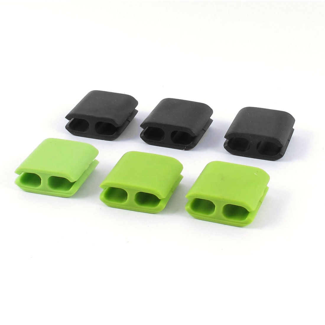 6 Pcs Silicone Square Mini Wire Cable Clips Holder Line Fixer Organizer
