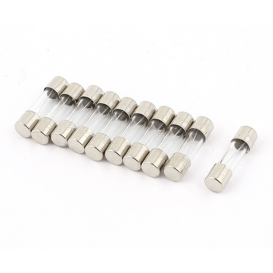 10pcs 250V 500mA 0 5A Slow Blow Glass Fuses Tube 5mm x 20mm